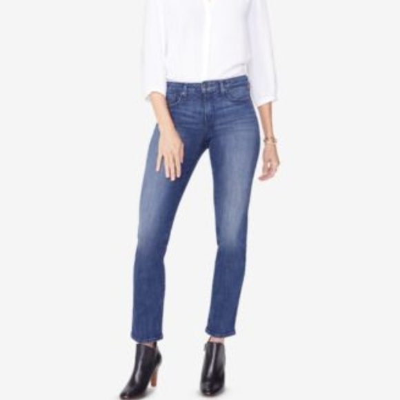 NYDJ Sheri Straight-Leg Jeans Lupine 6